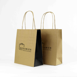 Recycled Brown Kraft Paper Bag with Twisted Handle